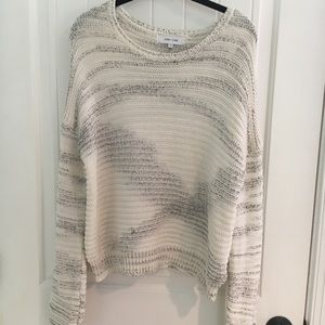 White and grey sweater